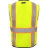 Ironwear Safety Vest Class 2  w/ Zipper, Radio Tabs & Pocket Grommets (Lime/5X-Large) 1245-LZ-RD-8-5XL